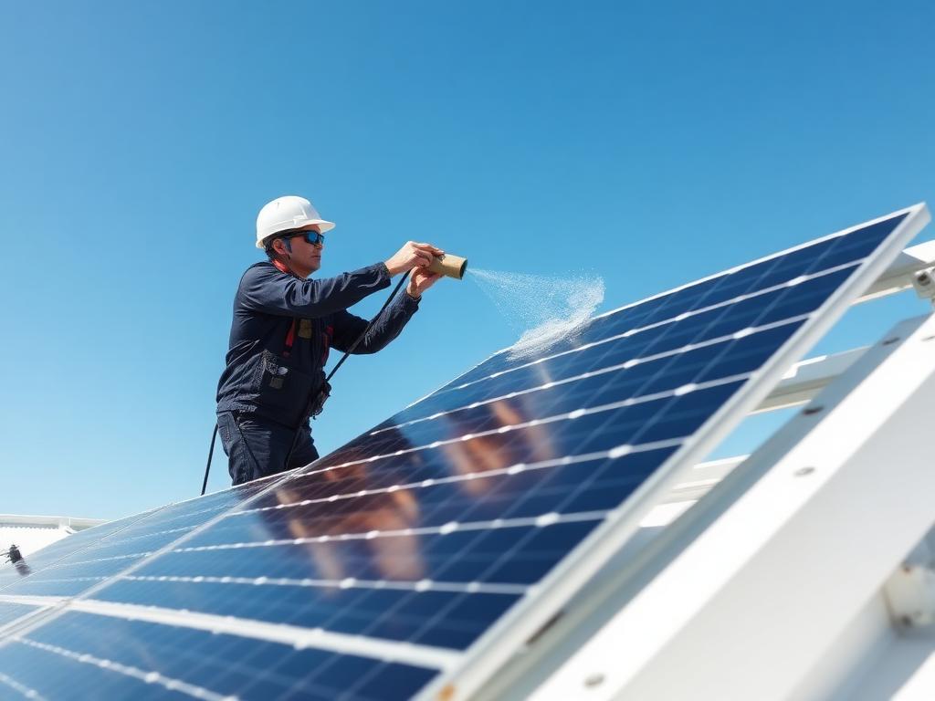 Nettoyage de panneaux solaires